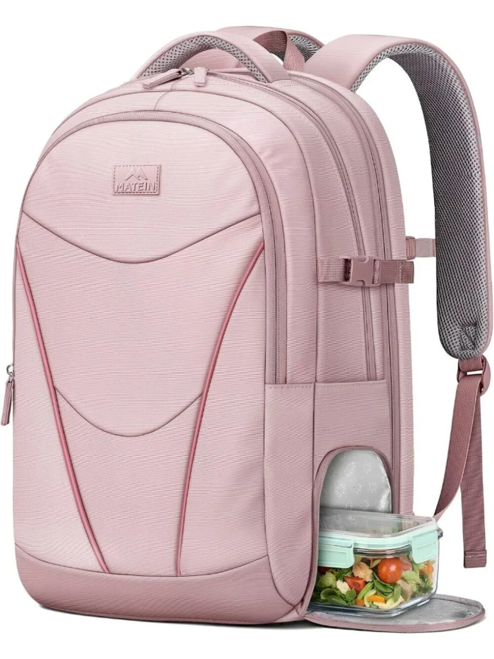 Stylish Pink Laptop Backpack for Women, Fits 17